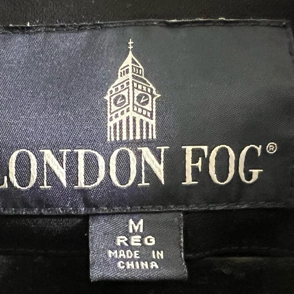 London Fog Women's Trench Coat Size M Black Paisley Lining - Picture 9 of 14